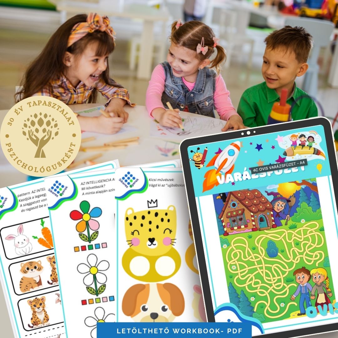 VARÁZSFÜZET sikerképességek– Intelligenciát fejlesztő foglalkoztató óvodások számára