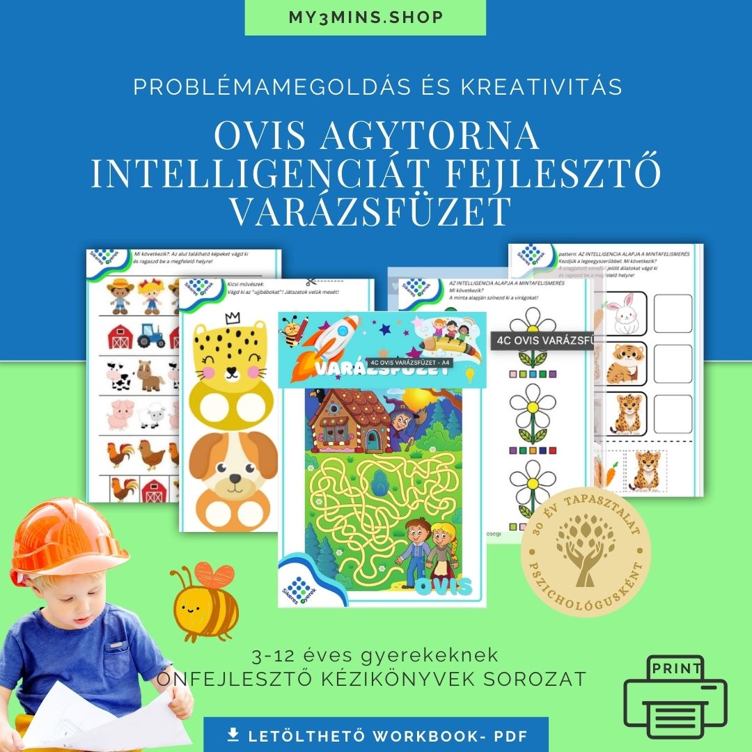 VARÁZSFÜZET sikerképességek– Intelligenciát fejlesztő foglalkoztató óvodások számára